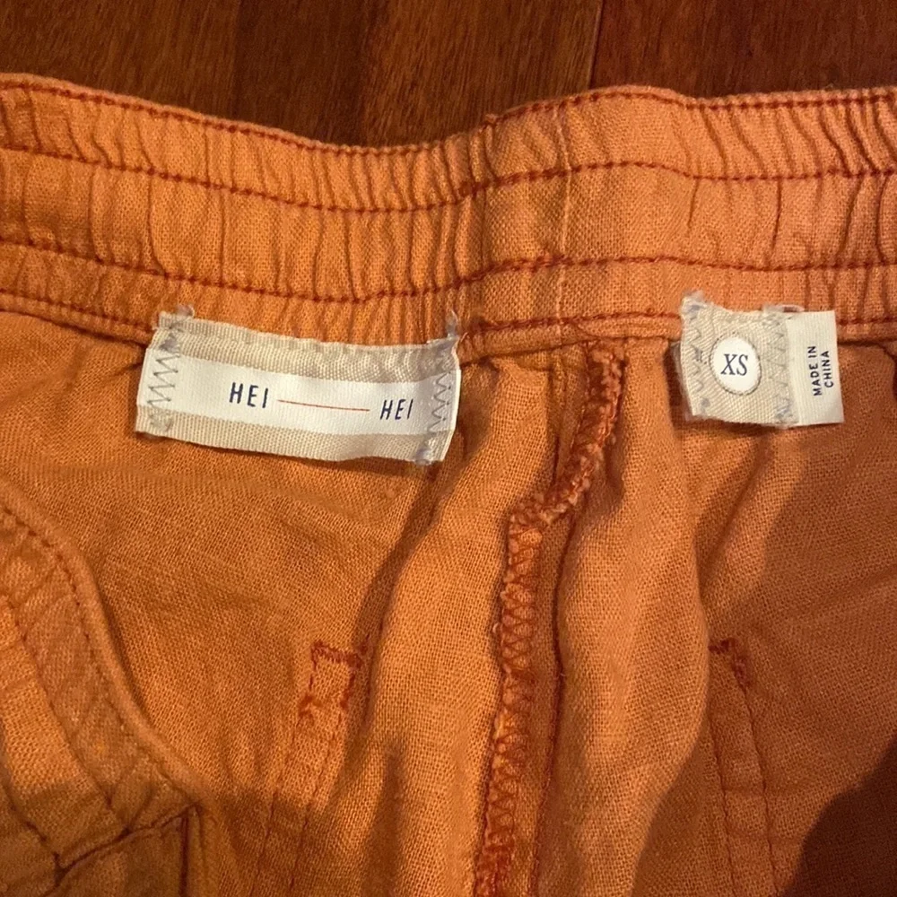 Anthropologie Hei Hei Coral Sight Seer linen cargo pants